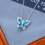 London Blue Topaz Butterfly Necklace