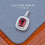 Garnet Silver Pendant