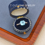 Blue Topaz Silver Ring