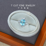 Blue Topaz Silver Ring