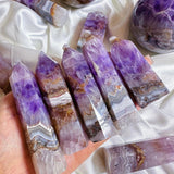 Amethyst mix agate tower