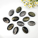 Silver and gold obsidian and palmstone