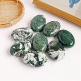 Moss agate palmstone
