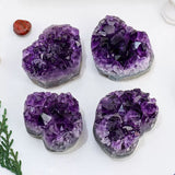 Amethyst cluster heart