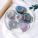 Aura druzy agate heart