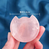Rose quartz kitty bowl