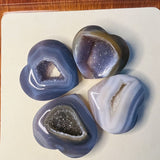 Druzy agate heart