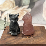 Crystal sitting cat (1.5inch tall)