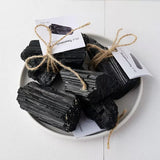 Black tourmaline raw stone