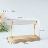 Selenite bracelet holder (selenite+wooden holder)