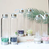 Crystal energy bottle ( crystal chips at bottom)