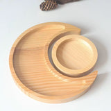 Wooden Moon-shaped Storage Tray