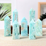 Blue aragonite tower
