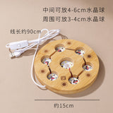 Chakra sphere holder with light( made of bamboo)