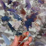 Blue flower agate butterfly