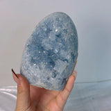 High quality blue Celestine freeform 0.92kg