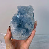 High quality blue Celestine freeform 0.92kg