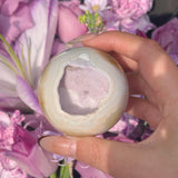 Druzy lavender amethyst mix agate sphere