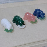 Crystal bear with fish