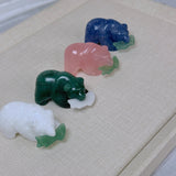 Crystal bear with fish