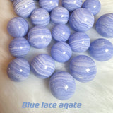 Blue lace agate sphere