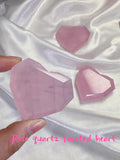 Rose quartz facted heart