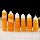 Orange calcite tower
