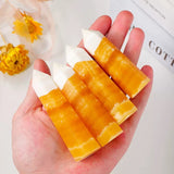 Orange calcite tower