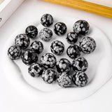 Snowflake obsidian sphere