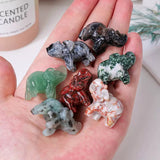 Crystal elephant carving