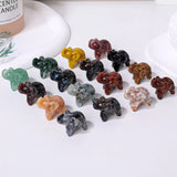 Crystal elephant carving