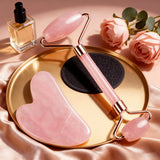 Rose quartz Guasha and face roller