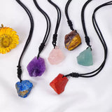 Raw stone necklace