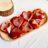 Druzy red carnelian heart