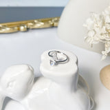 Moonstone Mermaid Tail Sterling Silver Ring