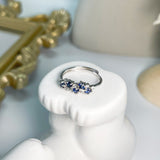 Sapphire sterling silver ring