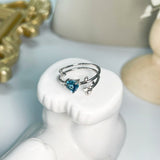 London blue topaz sterling silver ring