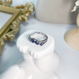 Sapphire sterling silver ring