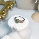 Topaz sterling silver ring