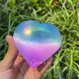 Aura Selenite Heart