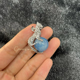 Aquamarine Leopard Pendant