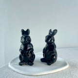 Rabbit Obsidian Carving