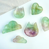 Fluorite Heart Moon Cloud Cat Bowl