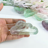 Fluorite Heart Moon Cloud Cat Bowl