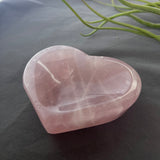 Rose quartz heart bowl