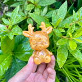 Resin deer carving