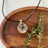 Clear quartz ball pendant