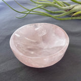 Rose quartz bowl