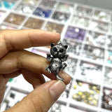 Cat blue topaz pendant