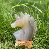 Drusy agate unicorn